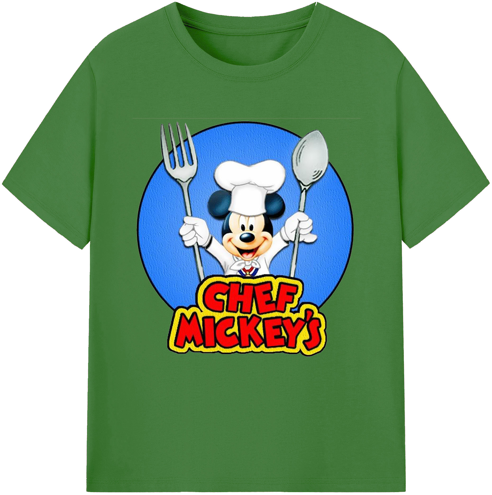 （画像用） ミッキーマウス Mickey Mouse レディースカジュアルプリントTシャツ（綿100％）